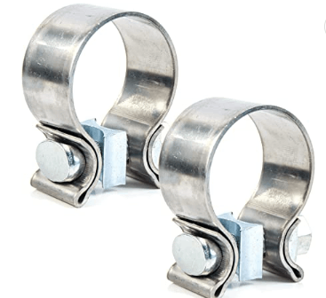 2 Pieces of 1.75" Motorcycle Exhaust Clamps