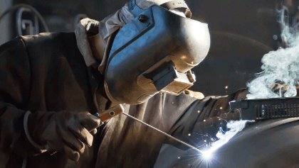 Stick welding in bad weld vs good weld.