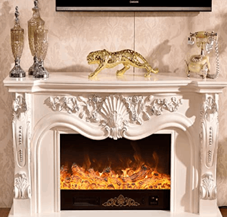 Electric Fireplace With Mantel TV Stand