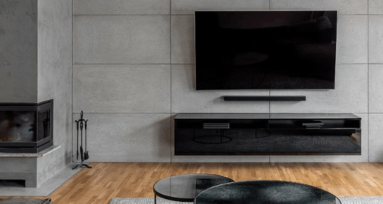 Grey and Black with Wooden Floorings 