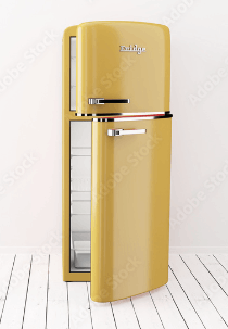 Retro Golden Refrigerator