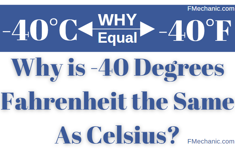 Why is -40 Degrees Fahrenheit the Same As Celsius?