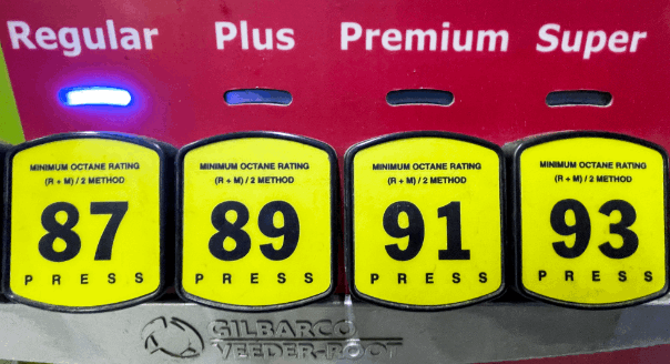 Gasoline grades.