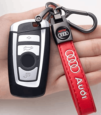 MIGUOER Genuine Leather Audi Keychain