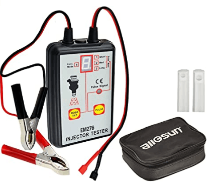 ALLOSUN EM276SET Fuel Injector Tester & Adapter DIY Cleaning Tool Kit Set